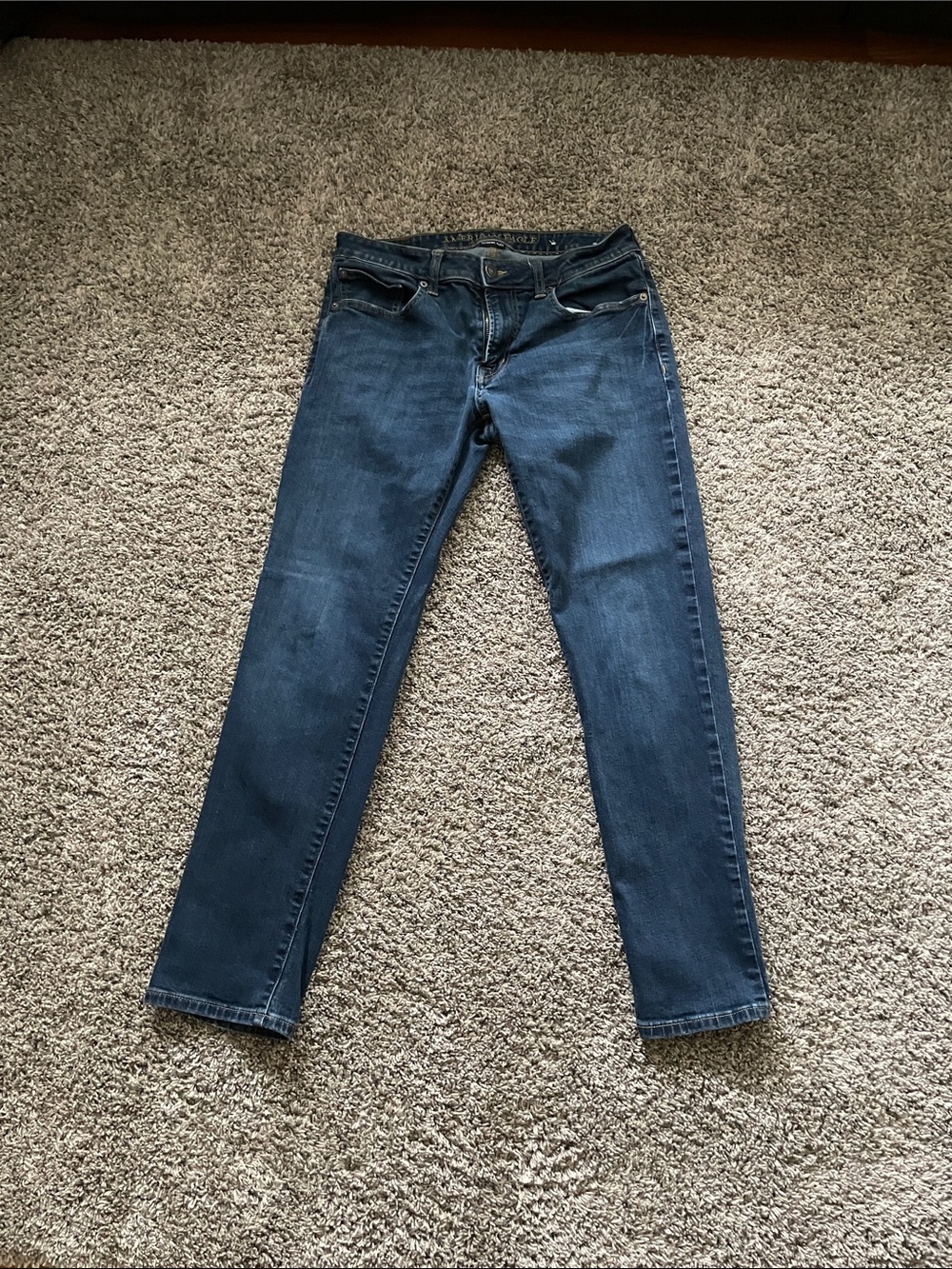 American Eagle Apparel Men's Straight Dark Blue Jeans